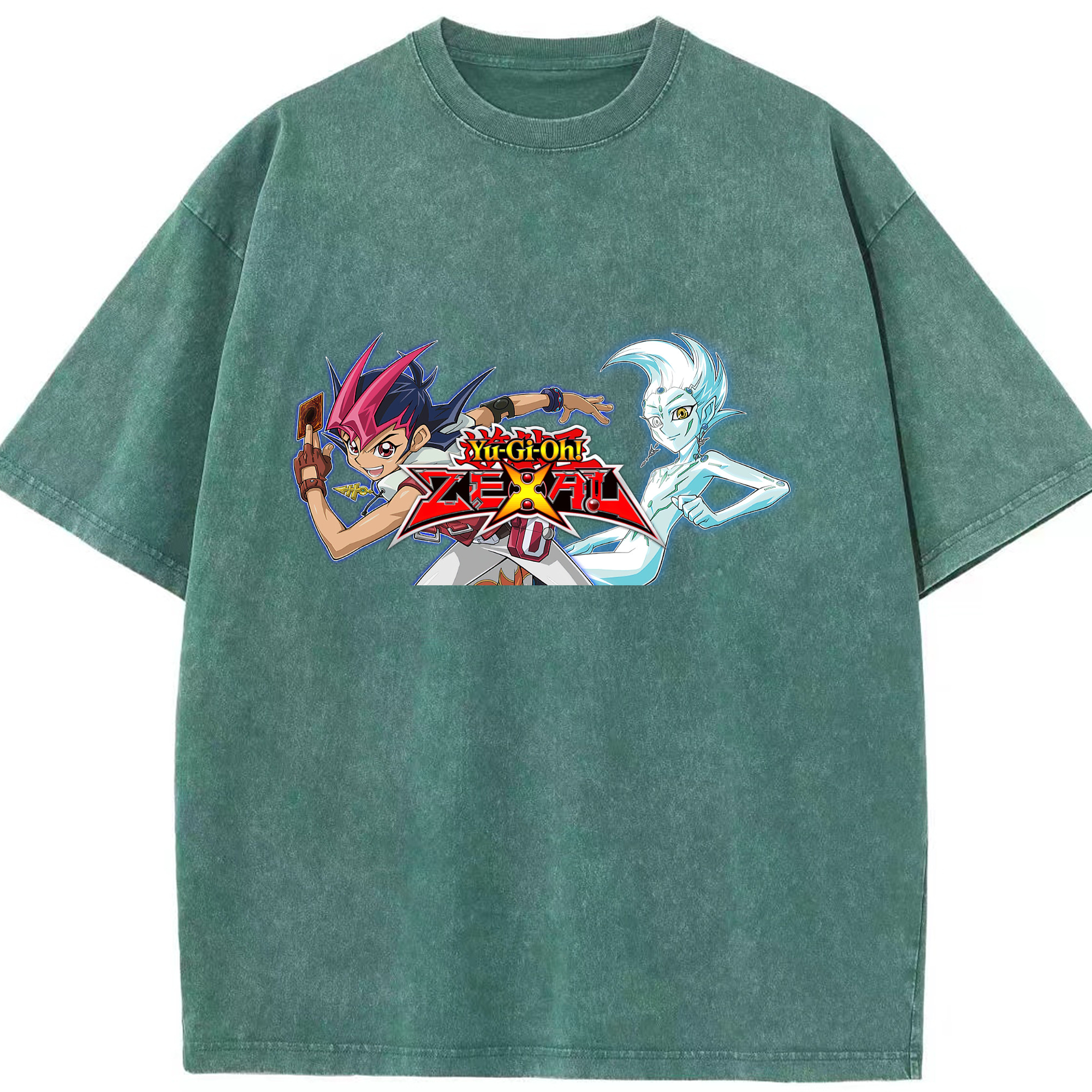 （画像用） 遊☆戯☆王 Yu-Gi-Oh! 綿100% ヴィンテージ風 半袖Tシャツ（フロントプリント）